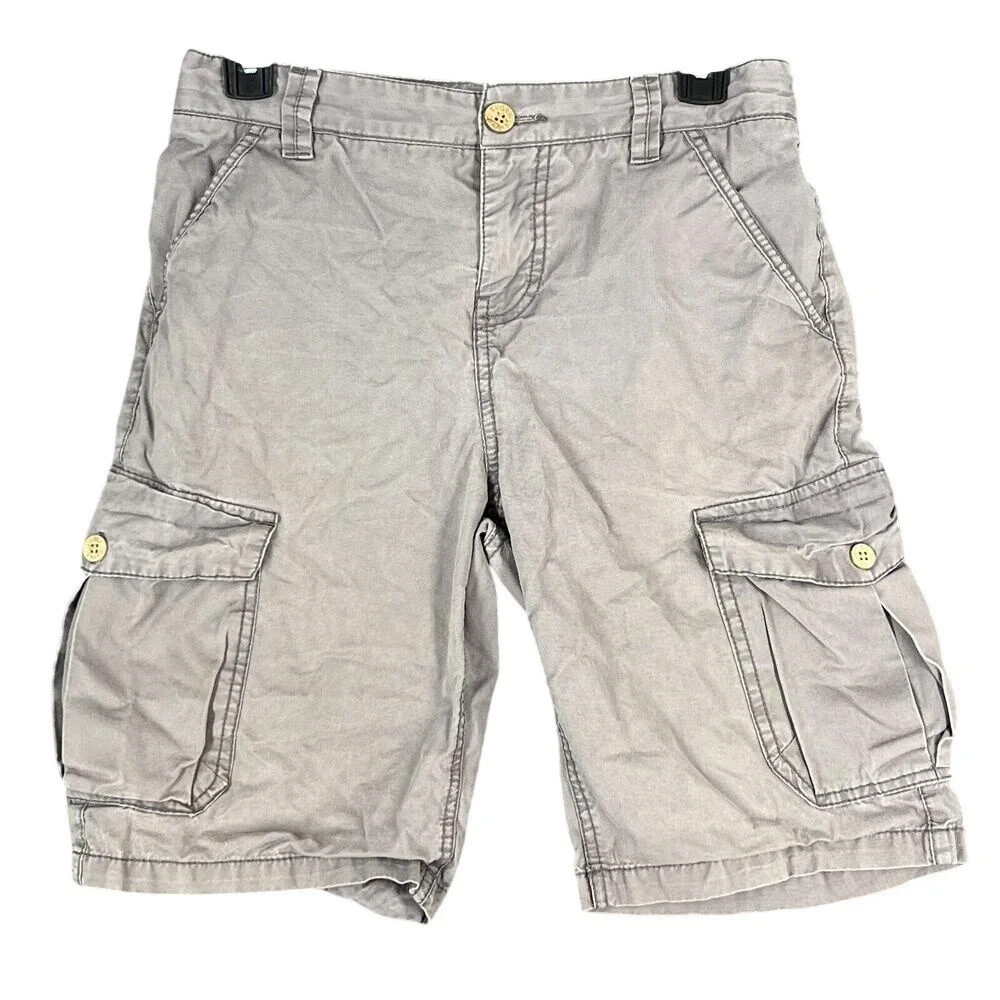 Lucky Brand Shorts Boys 12 Cargo Adjustable Waist Gray Play‎ Casual Bottoms